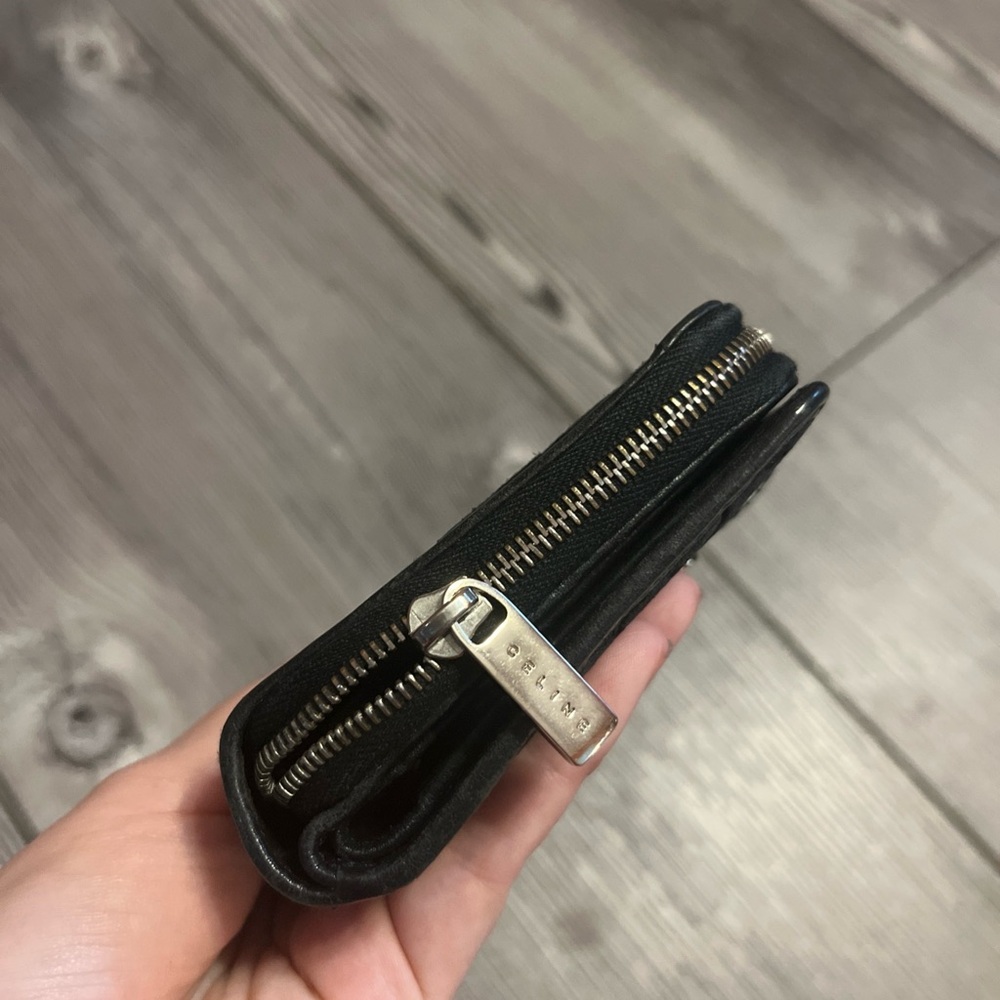 Vintage Celine Black Leather and Suede Wallet - Picture 5 of 8